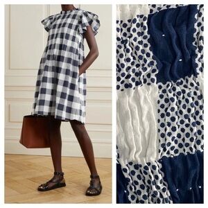 SEA NEW YORK Gingham Navy Dress